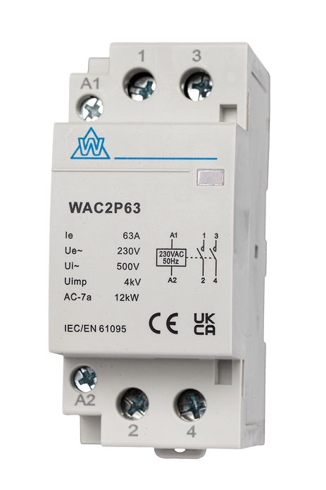 2 Pole Modular Contactors No. 100A WAC2P125
