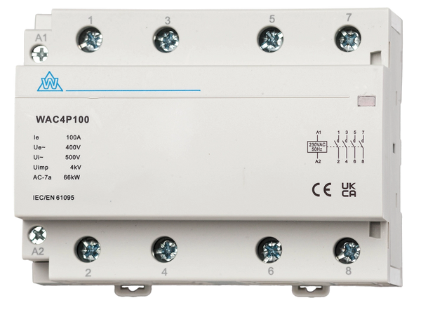 4 Pole Modular Contactors No. 125A WAC4P125