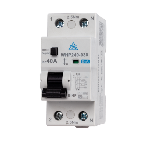 Heat Pump RCD  -B Type 2 Pole - WHP240-030