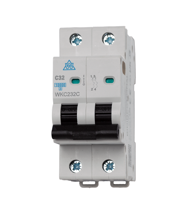 6A 2 Pole 10kA MCB – B Curve (WKC206B) 6A 2 Pole 10kA MCB – B Curve (WKC206B)