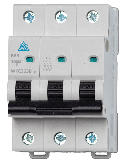 1 Pole 10kA MCB 63A D Curve WKC163D