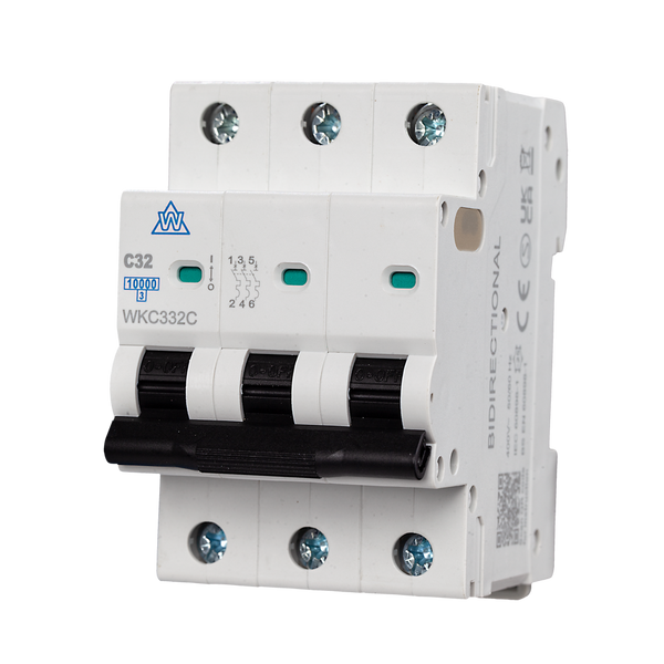 WKC 3 Pole 10kA MCB – 6A C Curve (WKC306C)