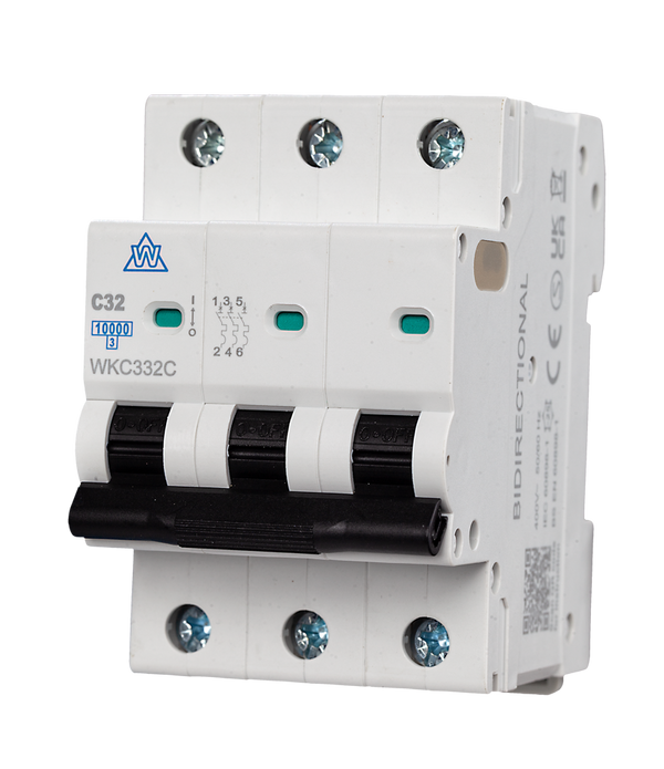 WKC 3 Pole 10kA MCB – 6A C Curve (WKC306C) WKC 3 Pole 10kA MCB – 6A C Curve (WKC306C)