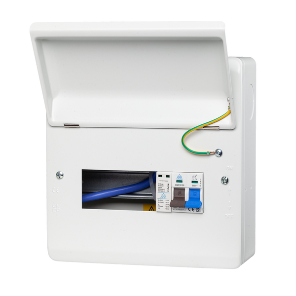 WME 8 Module Surge Protected Metal Enclosure – 100A Main Switch + SPD (WME08/SP)