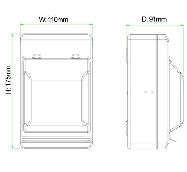 4 Way Metal EV Protection Unit – 32A B Curve A-Type RCBO + SPD (WMRC32BSP)