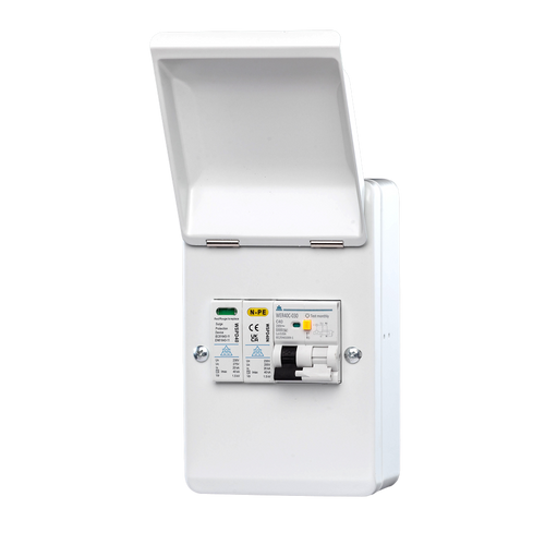 4 Way Metal EV Protection Unit – 32A B Curve A-Type RCBO + SPD (WMRC32BSP)