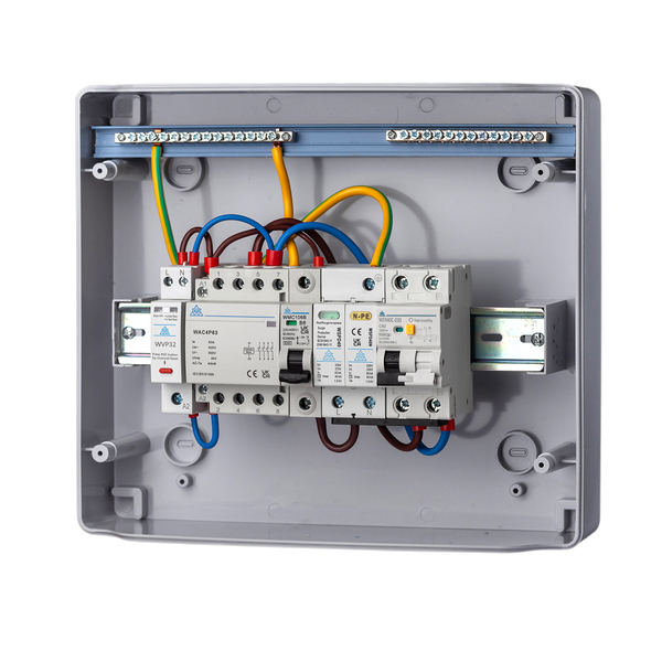 PME Consumer Unit – 40A MCB + SPD, IP65 (WPKPME08/SP)