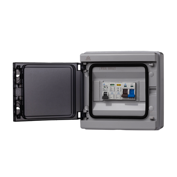 8 Way IP65 EV Connection Unit with Surge Protection – 32A MCB (WPEVCU32BSP/8)