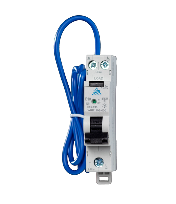 High Immunity Type A Mini RCBO – 20A B Curve (WRB120B-030) High Immunity Type A Mini RCBO – 20A B Curve (WRB120B-030)