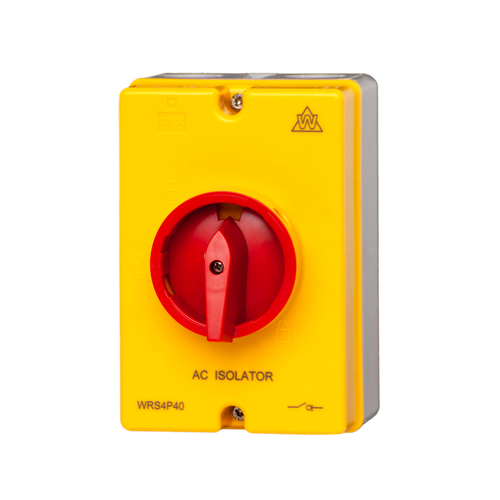 WRS4P100 – 100A 4 Pole AC Rotary Isolator, IP65