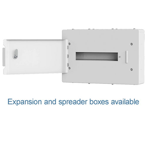 A white 3 Phase Distribution Board Spreader Box, typically used in electrical installations to spread out conductors.