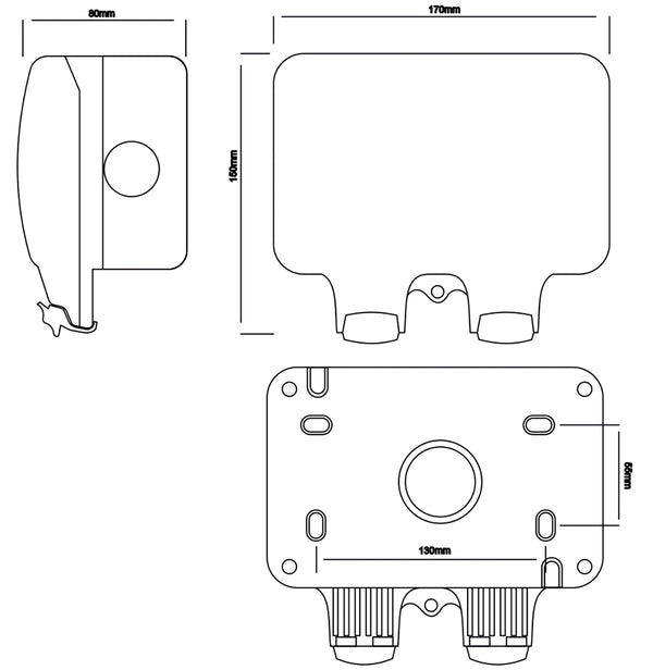 1 Gang 13A IP66 Weatherproof Socket – WPS113