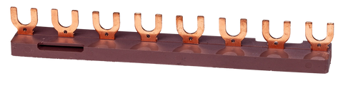 8 pin Forked Busbar for MCB/WKB TO SPD (OFFSET PINS) - (WERBB8)