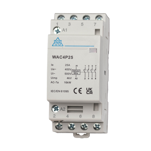 4 Pole Modular Contactors No. 25A to 125A