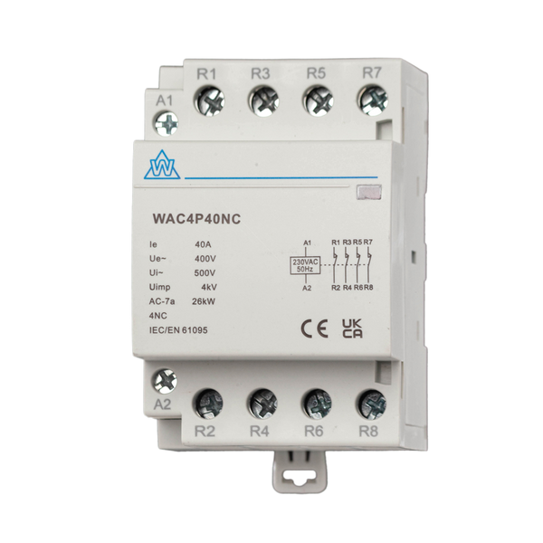 4 Pole Modular Contactors No. 25A to 125A
