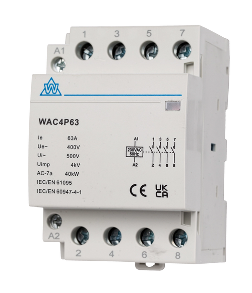 4 Pole Modular Contactors No. 25A to 125A