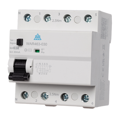4 Pole Type A RCD – 40A High Immunity (WAR440-030)