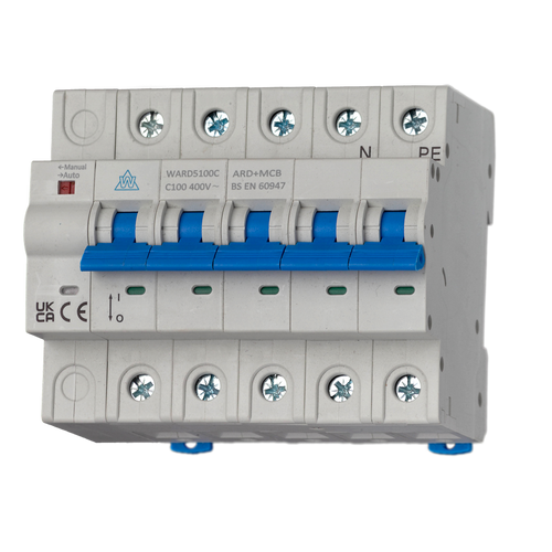 5 Pole 100A Auto Resetting MCBs WARD5100C