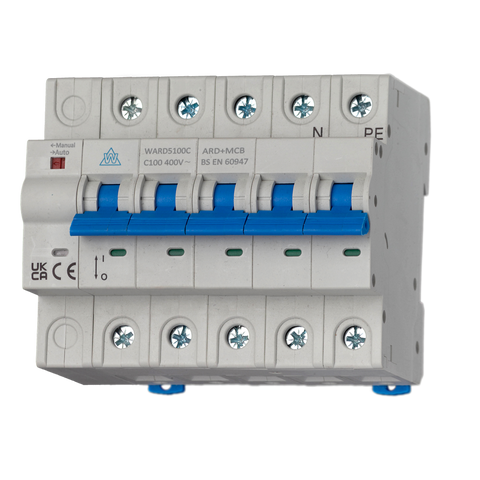 5 Pole 100A Auto Reset MCB | WARD5100C with PME Fault Protection