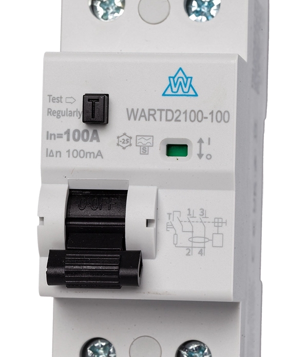 2 Pole A-Type 100mA Time Delay RCD
