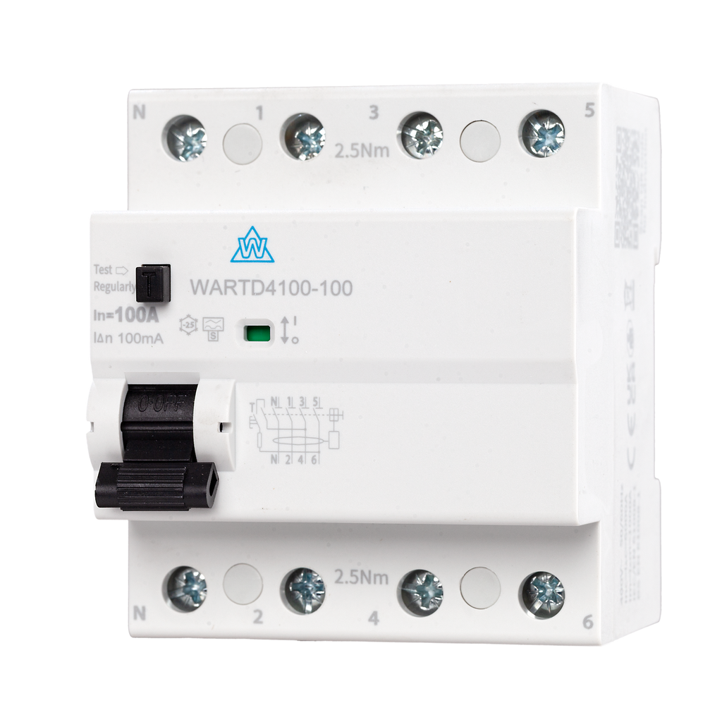 A Type Time Delay RCD – 63A 100mA, 4 Pole (WARTD463-100)