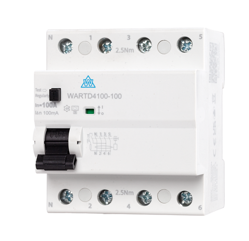 4 Pole A-Type 100mA Time Delay RCD