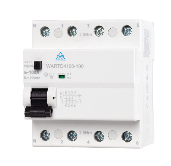 4 Pole A-Type 100mA Time Delay RCD