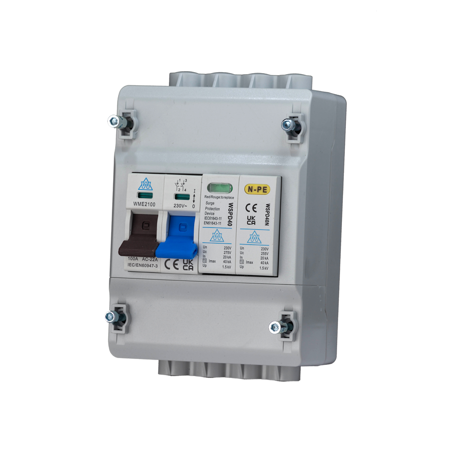 Meter Isolator with 100A Main Switch & Surge Protection (WEC440SP)