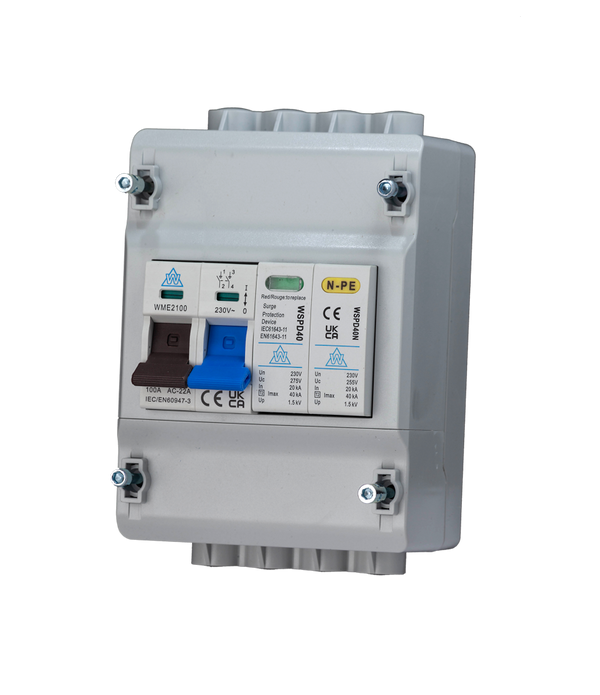 Meter Isolator with 100A Main Switch & Surge Protection (WEC440SP)