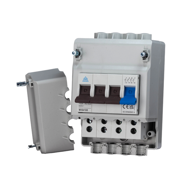 4 Pole Plastic Meter Isolator with Twin Screw Terminal Main Switch