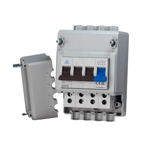 4 Pole Plastic Meter Isolator with Twin Screw Terminal Main Switch (WEC44100)