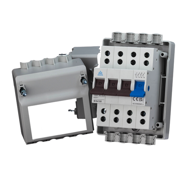 4 Pole Plastic Meter Isolator with Twin Screw Terminal Main Switch