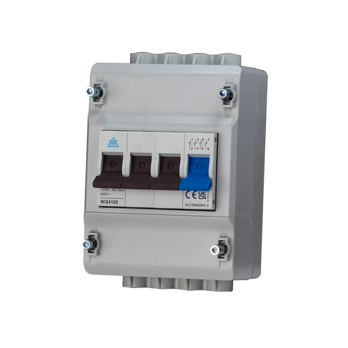 4 Pole Plastic Meter Isolator with Twin Screw Terminal Main Switch
