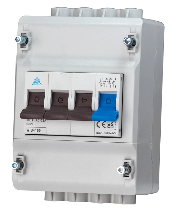 4 Pole Plastic Meter Isolator with Twin Screw Terminal Main Switch