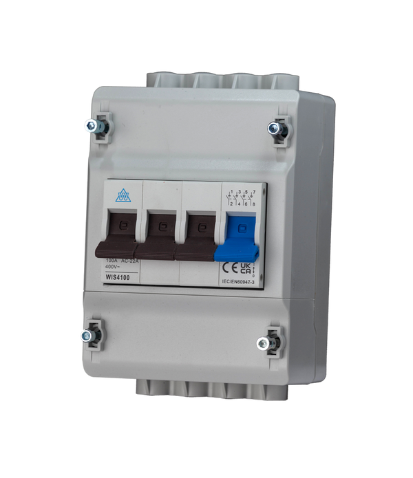 4 Pole Plastic Meter Isolator with Twin Screw Terminal Main Switch