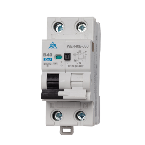 High Immunity RCBO – 20A B Curve, Type A, 30mA (WER20B-030)