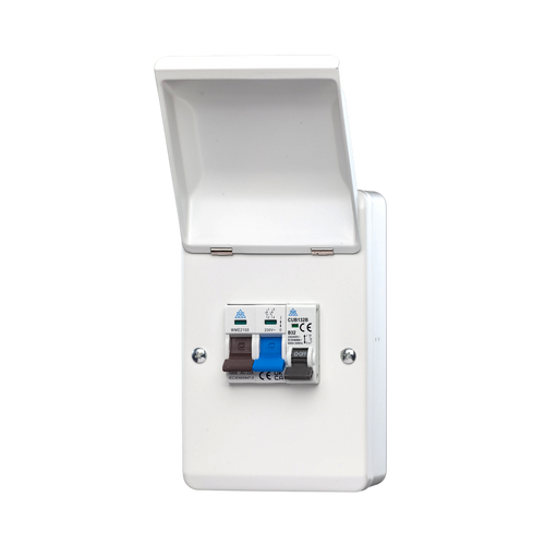 EV Connection Unit 3 Way Metal Enclosure with 100A Main Switch & 32A/32B/40B MCB