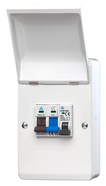 EV Connection Unit 3 Way Metal Enclosure with 100A Main Switch & 32A/32B/40B MCB