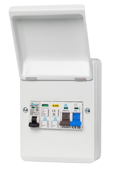 EV Connection Unit with 100A Main Switch + Surge Protection + 20A/32A/40A MCB's Options
