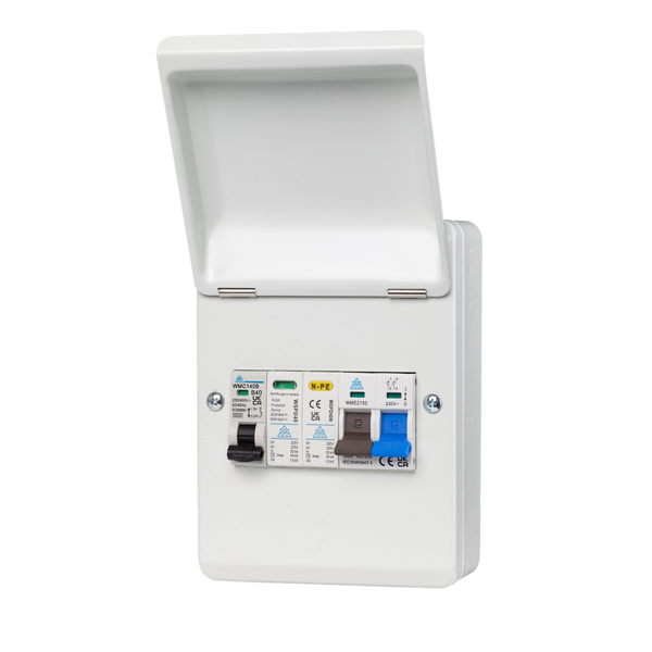 EV Connection Unit with 100A Main Switch + Surge Protection + 20A/32A/40A MCB's Options