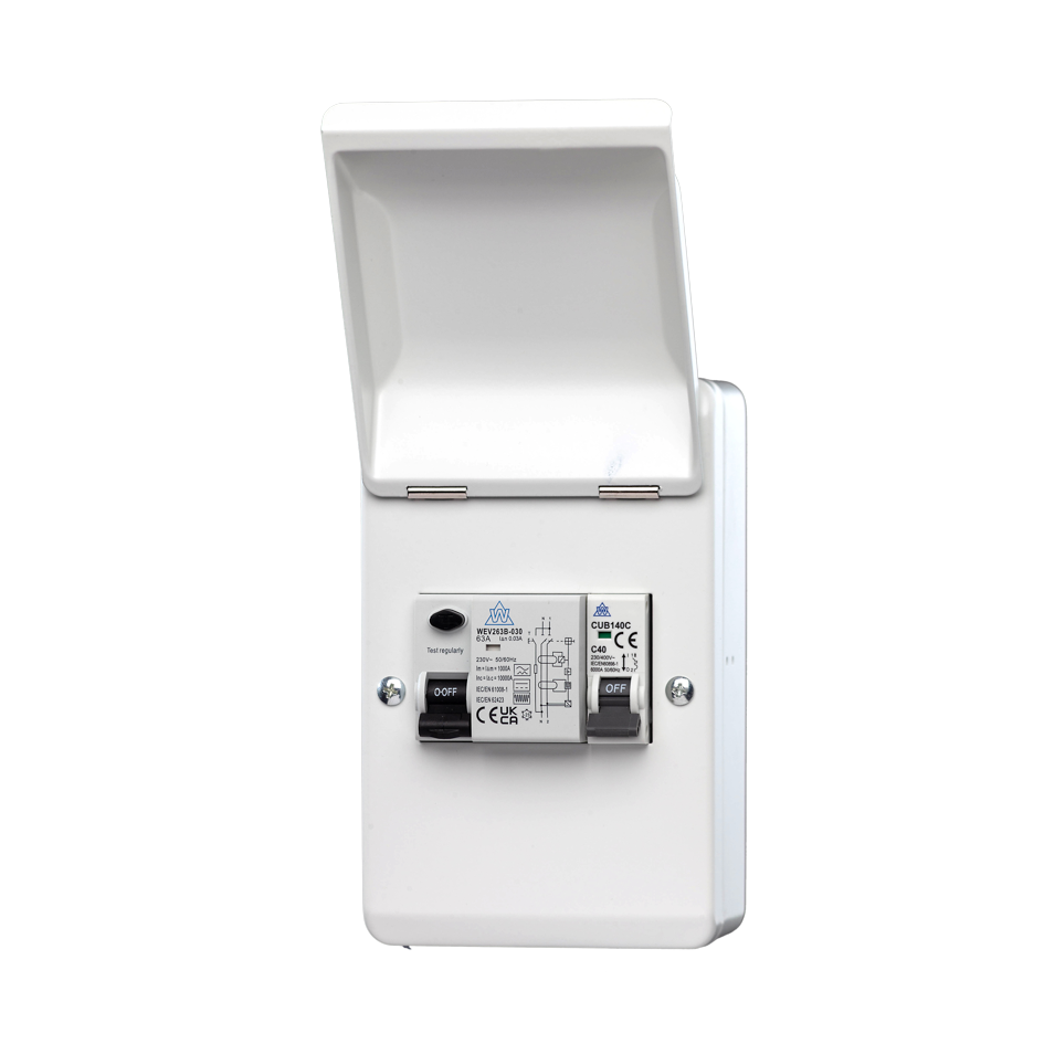EV Protection Kit – 63A B-Type RCD + 40A C Curve MCB (WEVKIT63)