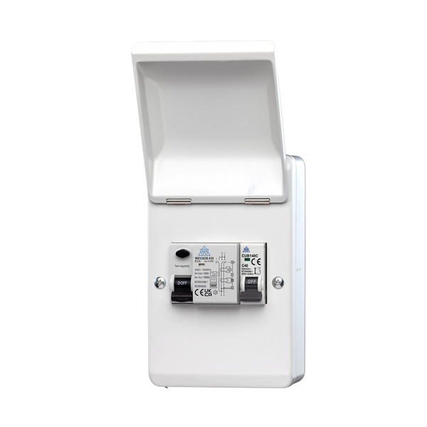 WEV Electric Vehicle Kit - 63A RCD plus 40A C MCB