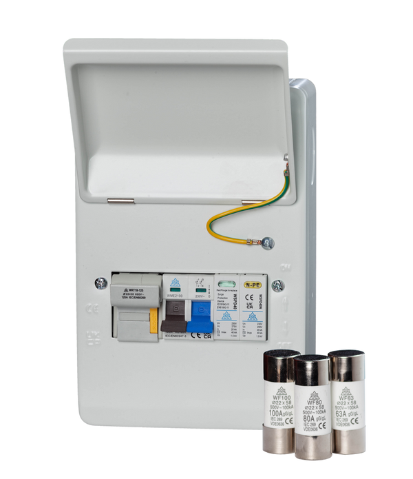 Metal Fuse Switch with 100A MS 3 x Fuses & SPD - WFMS100/3FSP
