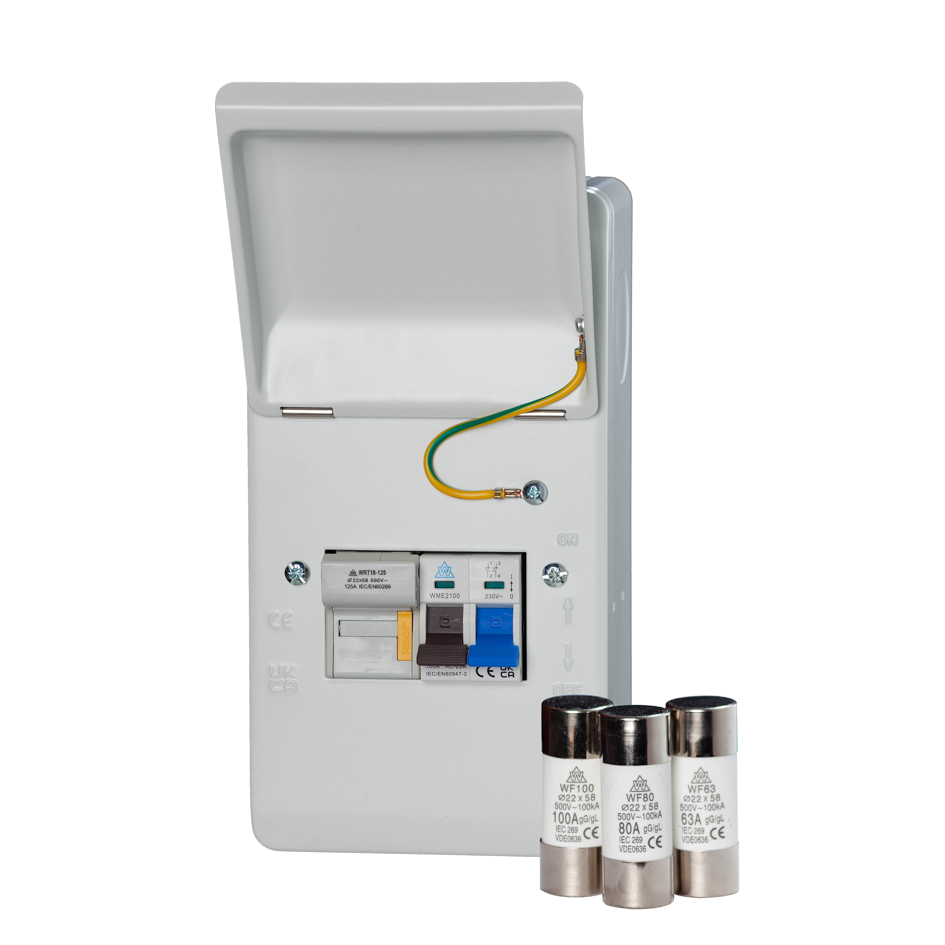 Metal Fuse Switch 100A with 3 × Fuses (WFMS100/3F)