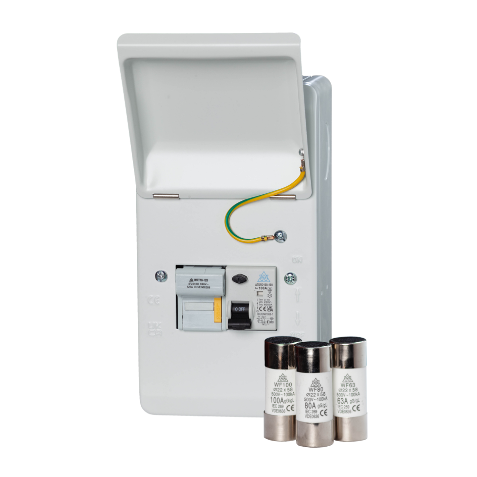 Time-Delayed RCD Metal Fuse Unit with 3 Fuses (WFMSRT00-3F)