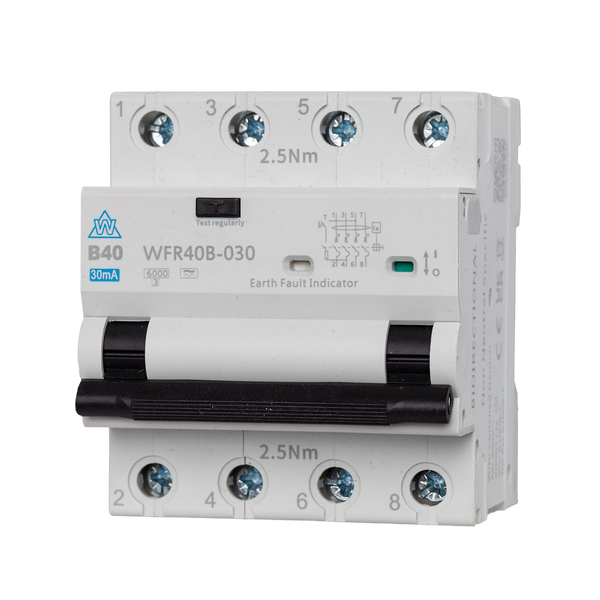 4 Pole A Type RCBO 6-40A B & C Curve - WFR4**B-030 & WFR4**C-030