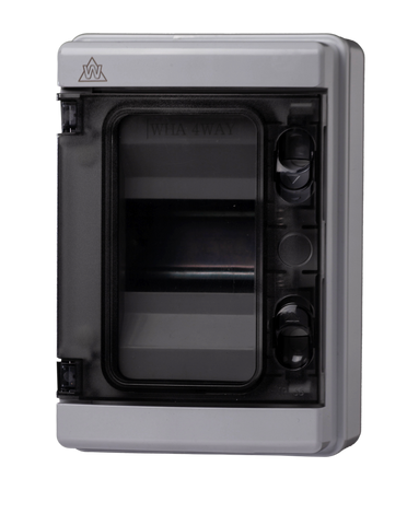 IP65 4 Mod Empty Plastic Enclosure WHA4/EV