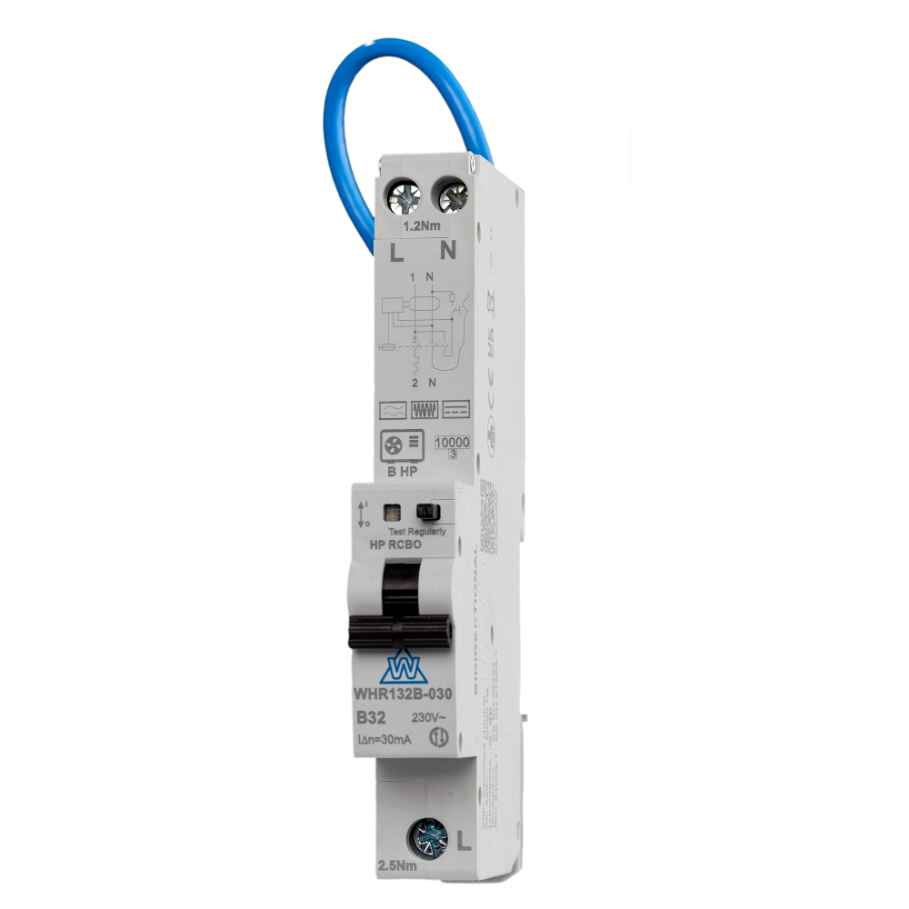 32A C Curve Type B HP Heat Pump RCBO – Single Module (WHR132C-030)