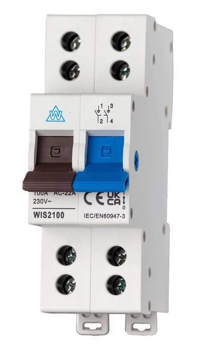 Twin Screw 100A Main Switch 2 Pole WIS2100