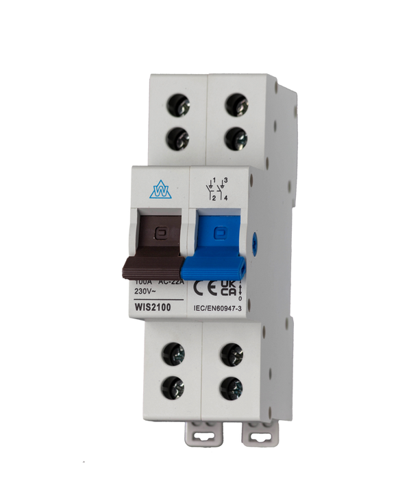 Twin Screw 100A Main Switch 2 Pole WIS2100